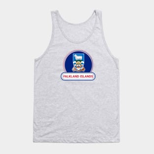 Falkland Islands Country Badge - Falkland Islands Flag Tank Top